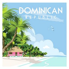 地標 多明尼加海灘, 1個, 混合顏色