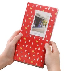 데이소이 슬림 패턴 미니 폴라로이드 앨범 9 x 6.2 cm, 08 레드나뭇잎, 84매