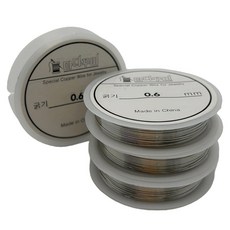 마다꾸미 비즈 공예 DIY 만들기 재료 철사 0.6mm, 실버, 4개