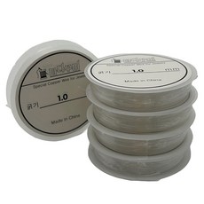 MaDaKkuMi 串珠工藝 DIY 製作材料 彈力線 1mm, 透明, 5個