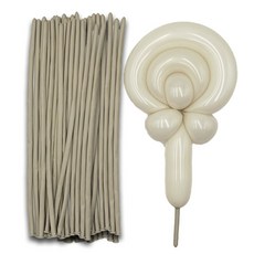 마다꾸미 요술 매직 파티 막대풍선 100p, 레트로샌드화이트, 1개