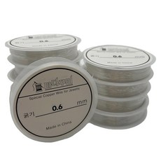 마다꾸미 비즈 공예 DIY 만들기 재료 우레탄줄 0.6mm, 투명, 10개