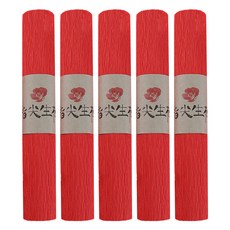 마다꾸미 컬러 주름지 25 x 250 cm, 빨간색, 5개