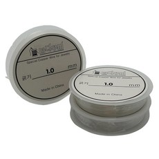 MaDaKkuMi 串珠工藝 DIY 製作材料 彈力線 1mm, 透明, 3個