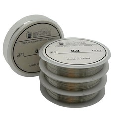 MaDaKkuMi 串珠工藝 DIY 製作材料 鐵絲 0.3mm, 銀色, 4個
