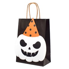 Maket Gamseong 萬聖節黑色購物袋, 南瓜, 20個