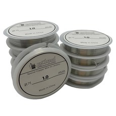 MaDaKkuMi 串珠工藝 DIY 製作材料 鐵絲 1mm, 銀色, 10個