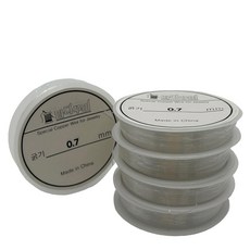 MaDaKkuMi 串珠工藝 DIY 製作材料 彈力線 0.7mm, 透明, 5個