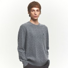 헤지스 남성용 아이코닉 캐시미어 혼방 케이블 니트