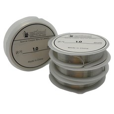 마다꾸미 비즈 공예 DIY 만들기 재료 철사 1mm, 실버, 4개