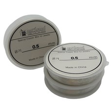 MaDaKkuMi 串珠工藝 DIY 材料 彈力線 0.5mm, 透明, 3個