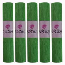 瑪達酷米 彩色皺紋紙 25 x 250 cm, 5個, 深綠色