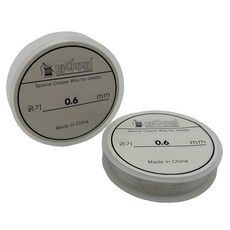 마다꾸미 비즈 공예 DIY 만들기 재료 철사 0.6mm, 실버, 2개