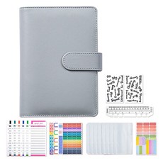 MaDaKkuMi 現金挑戰活頁本裝訂本內頁套組 A6 6孔, 灰色, 1個