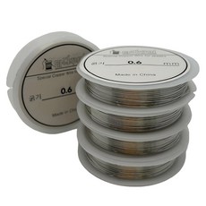 MaDaKkuMi 串珠工藝 DIY 製作材料 鐵絲 0.6mm, 銀色, 5個