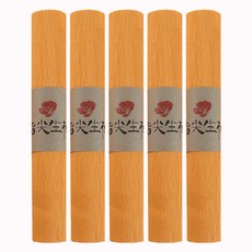 마다꾸미 컬러 주름지 25 x 250 cm, 오렌지, 5개