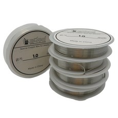 MaDaKkuMi 串珠工藝 DIY 製作材料 鐵絲 1mm, 銀色, 5個