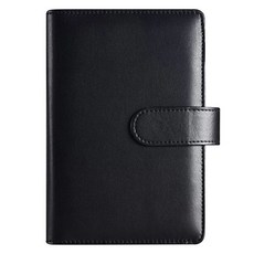 MaDaKkuMi 現金挑戰 A6 手帳活頁夾 6孔, 黑色, 1個