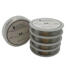 마다꾸미 비즈 공예 DIY 만들기 재료 철사 0.4mm, 실버, 5개