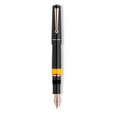 DELTA Dune 鋼筆 + 筆盒組, 書法用1.5mm, Nera 玫瑰金飾邊(鋼筆), 隨機出貨(筆盒)