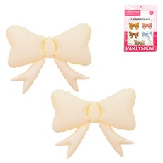 파티쇼 러블리 리본 생일 파티 풍선, 아이보리, 2개
