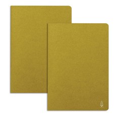 PAPERIAN Attitude便攜素面筆記本, 2個, 復古苔綠