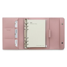 FunnYmade 皮革萬年型時間追蹤手帳 + 內頁套組, 浪漫粉, 1套