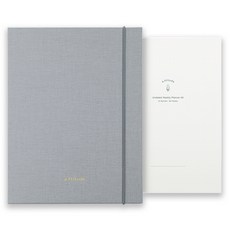 PAPERIAN Attitude A5 6孔活頁夾 + 手帳本套組, 銀灰色, 1套