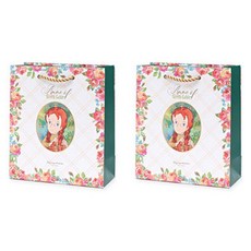 플라잉웨일즈 빨강머리앤 기프트 쇼핑백 2p 세트, 그린, 1세트