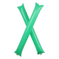 文具談 彩色長條氣球 棒球場加油棒 2入, 40套, 綠色