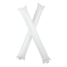 文具談 彩色長條氣球 棒球場加油棒 2入, 80套, 白色