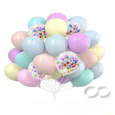 曼德哈比五彩紙屑氣球組, 馬卡龍色, 1套