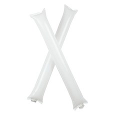 文具談 彩色長條氣球 棒球場加油棒 2入, 20套, 白色