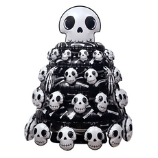 泰坦 萬聖節活動大型裝飾氣球 大型骷髏模型 110 x 80 cm, 混合色, 1個