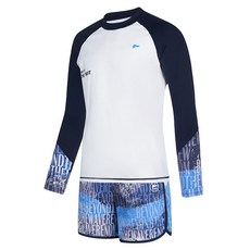 renoma 男士波浪防暑泳衣上衣和下裝套裝 RN-MS2E525-BU