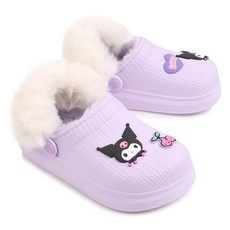 SHOOPENkids 女童用三麗鷗蓬鬆EVA毛絨涼鞋 HPKV0EFT1S