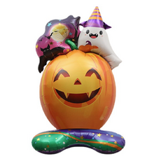 泰坦萬聖節活動大型裝飾氣球 大型南瓜鬼 120 x 70 cm, 混合色, 1個