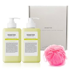 DEMETER Home Spa 磨砂沐浴露檸檬馬鞭草 480ml x 2p + 沐浴球套裝, 1組
