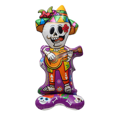 泰坦 萬聖節活動 大型亮點氣球 大型可愛骷髏 154 x 68 cm, 混合色, 1個