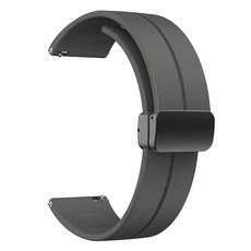 갓템하우스 검정 마그네틱 버클 실리콘 스트랩 20mm, 짙은그레이, 1개