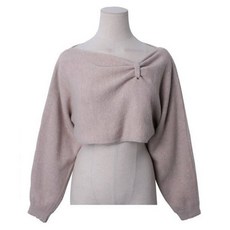 시크블랙 여성용 라나아 트윙클 니트 나시 + 리본 셔링 볼레로 세트 cpset3572k48