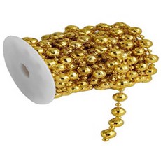 MaDaKkuMi 捲裝飾串珠鏈 珠子 1公分 5公尺, 1個, 金色