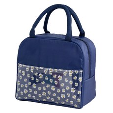 Daysoy 花朵保冷午餐袋, 1個, NO 01 海軍藍