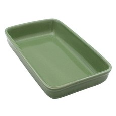 달소금 도자기 사각 도시락찬기 접시, 그린, 1개