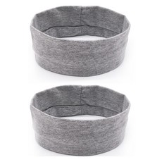 피오나니 솔리드 베이직 쿨 헤어밴드, 그레이, 2개