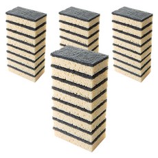 이사벨홈 해초 스펀지 양면 수세미 블랙, 4개, 8개입