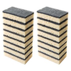 이사벨홈 해초 스펀지 양면 수세미 블랙, 2개, 8개입