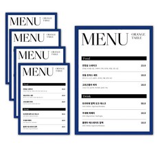 MaDaKkuMi 黏貼式免打孔商店菜單板 藍色 A3, 5個