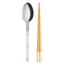 사브르 야마치쿠 어른용 수저세트, 아이보리, 숟가락 + 젓가락, 1세트 아이보리, 숟가락 + 젓가락, 1세트