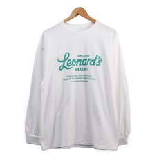 라라온 여성용 면 오버핏 박스핏 레터링 긴팔 티셔츠 TSP1179